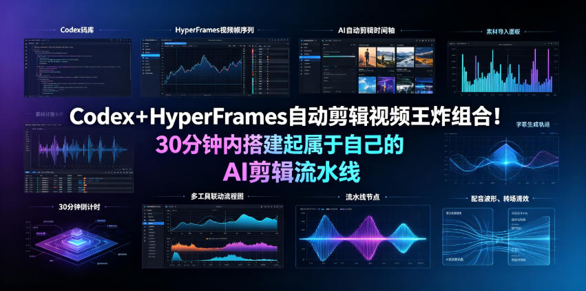 Codex＋HyperFrames自动剪辑视频王炸组合！30分钟内搭建起属于自己的AI剪辑流水线(完整版实操教程手册)-HEIXMI（中国站）