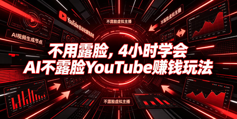 不用露脸，4小时学会AI不露脸YouTube賺钱玩法【原创双语字幕】-HEIXMI（中国站）