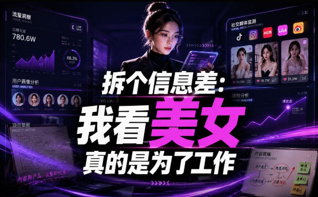 【理直气壮】我给看美女找了一个非常恰当的理由，信息差项目-HEIXMI（中国站）
