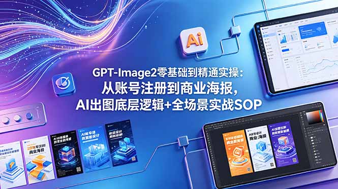 GPT-Image2零基础到精通实操：从账号注册到商业海报，AI出图底层逻辑+全场景实战SOP-HEIXMI（中国站）