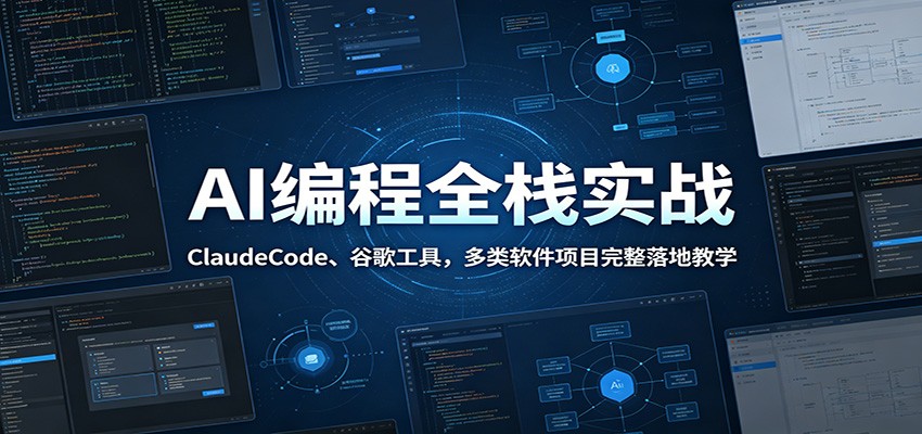 AI编程全栈实战：ClaudeCode、谷歌工具，多类软件项目完整落地教学-HEIXMI（中国站）