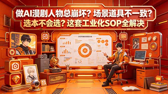 做AI漫剧人物总崩坏？场景道具不一致？选本不会选？这套工业化SOP全解决 (更新-HEIXMI（中国站）