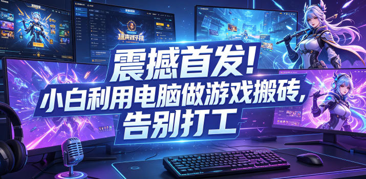 震撼首发！小白利用电脑做游戏搬砖，告别打工【揭秘】-HEIXMI（中国站）