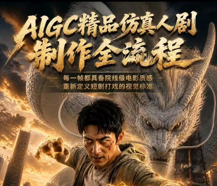 AIGC精品仿真人剧豢龙人全流程制作解析2026，国风仿真人创作+打斗剧情+人设编排，一站式AI短剧入门-HEIXMI（中国站）