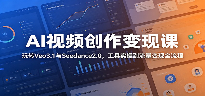 AI视频创作变现课：玩转Veo3.1与Seedance2.0，工具实操到流量变现全流程-HEIXMI（中国站）
