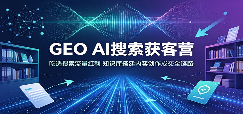 GEO AI搜索获客营：吃透搜索流量红利，知识库搭建内容创作成交全链路-HEIXMI（中国站）