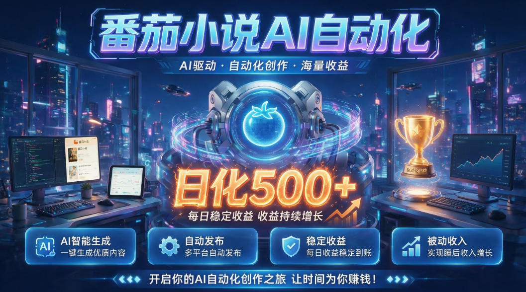 小白可做番茄AI，居家轻创业，每日稳赚500➕，普通人低门槛轻松线上增收【揭秘】-HEIXMI（中国站）