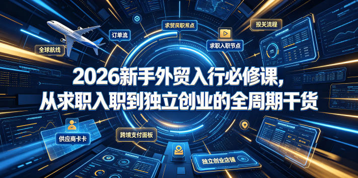 2026新手外贸入行必修课，从求职入职到独立创业的全周期干货-HEIXMI（中国站）