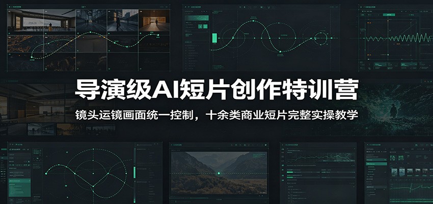 导演级AI短片创作特训营：镜头运镜画面统一控制，十余类商业短片完整实操教学(更新)-HEIXMI（中国站）