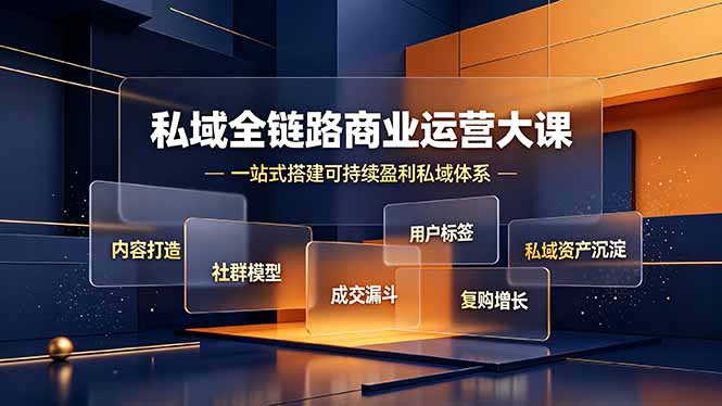 私域全链路商业运营大课，内容打造社群模型成交漏斗，一站式搭建可持续盈利私域体系-HEIXMI（中国站）