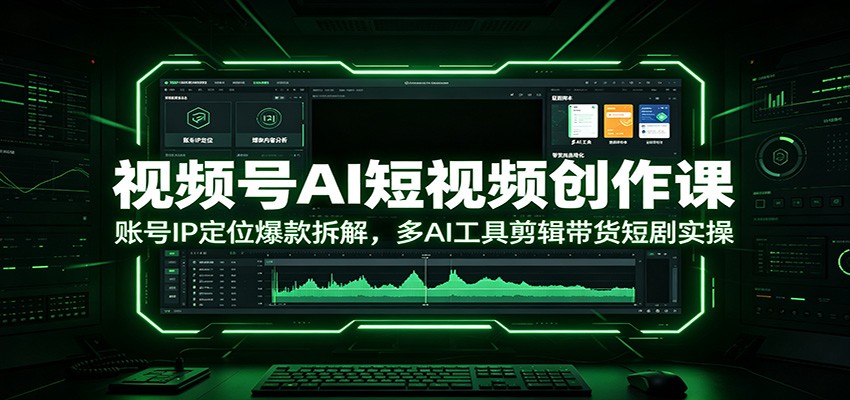 视频号AI短视频创作课：账号IP定位爆款拆解，多AI工具剪辑带货短剧实操-HEIXMI（中国站）