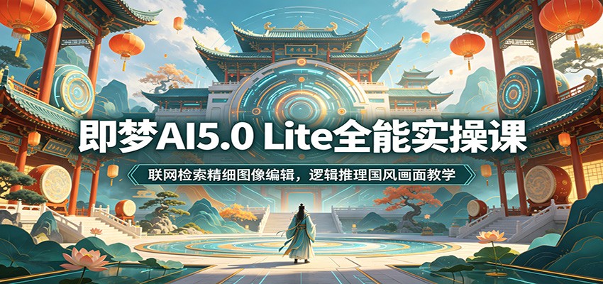 即梦AI5.0 Lite全能实操课：联网检索精细图像编辑，逻辑推理国风画面教学-HEIXMI（中国站）