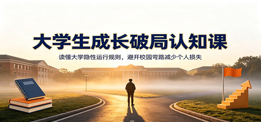 大学生成长破局认知课：读懂大学隐性运行规则，避开校园弯路减少个人损失-HEIXMI（中国站）