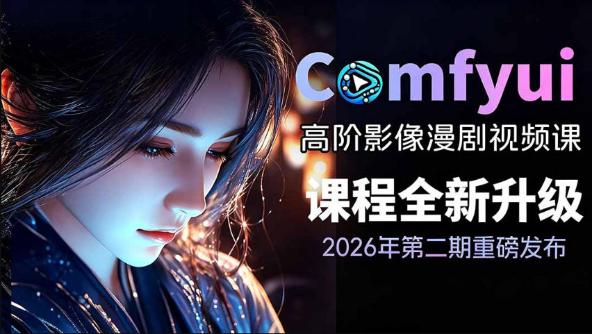 2026新版ComfyUI漫剧动画全流程实战课，0基础入门到进阶全流程动态漫，轻松实现流量变现-HEIXMI（中国站）