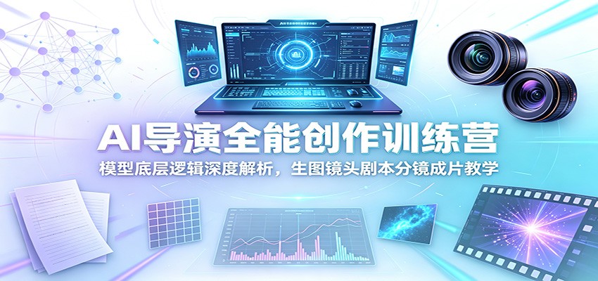 AI导演全能创作训练营：模型底层逻辑深度解析，生图镜头剧本分镜成片教学-HEIXMI（中国站）
