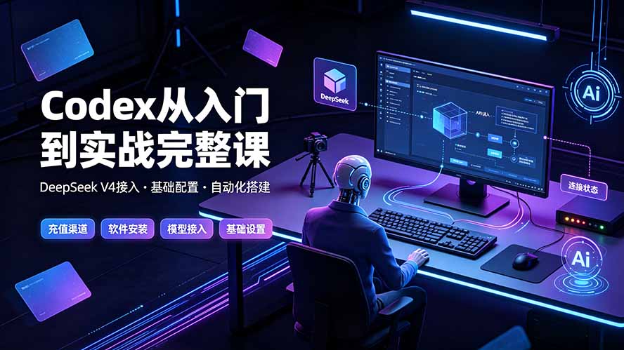 Codex从入门到实战完整课｜充值·安装·接入DeepSeek，记忆·插件·Skill·CLI·MCP全拆解-HEIXMI（中国站）
