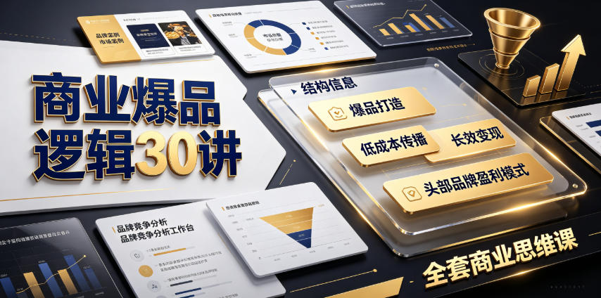 商业爆品逻辑30讲｜拆解各行各业头部品牌盈利模式，吃透爆品打造、低成本传播、长效变现全套商业思维课-HEIXMI（中国站）