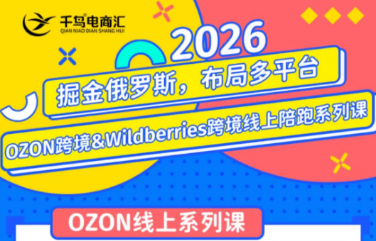 千鸟跨境·26年OZON&wildberries跨境店线上陪跑训练营(更新)-HEIXMI（中国站）