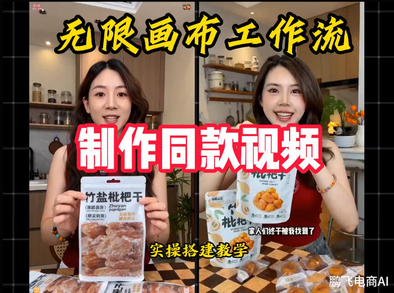 无限画布工作流一键复刻爆款带货视频，实操搭建，操作简单-HEIXMI（中国站）
