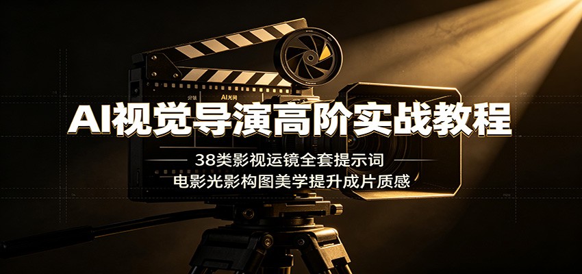 AI视觉导演高阶实战教程：38类影视运镜全套提示词，电影光影构图美学提升成片质感-HEIXMI（中国站）