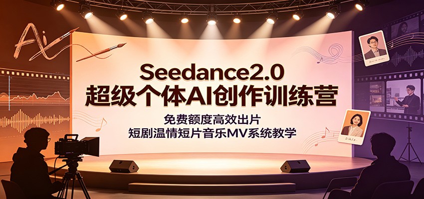 Seedance2.0超级个体AI创作训练营：免费额度高效出片，短剧温情短片音乐MV系统教学-HEIXMI（中国站）