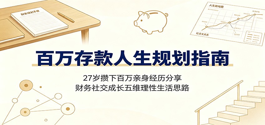百万存款人生规划指南：27岁攒下百万亲身经历分享，财务社交成长五维理性生活思路-HEIXMI（中国站）