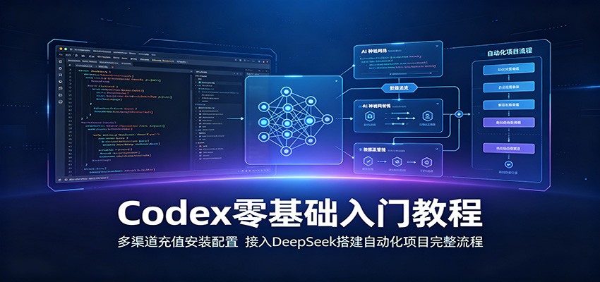 Codex零基础入门教程：多渠道充值安装配置，接入DeepSeek搭建自动化项目完整流程-HEIXMI（中国站）