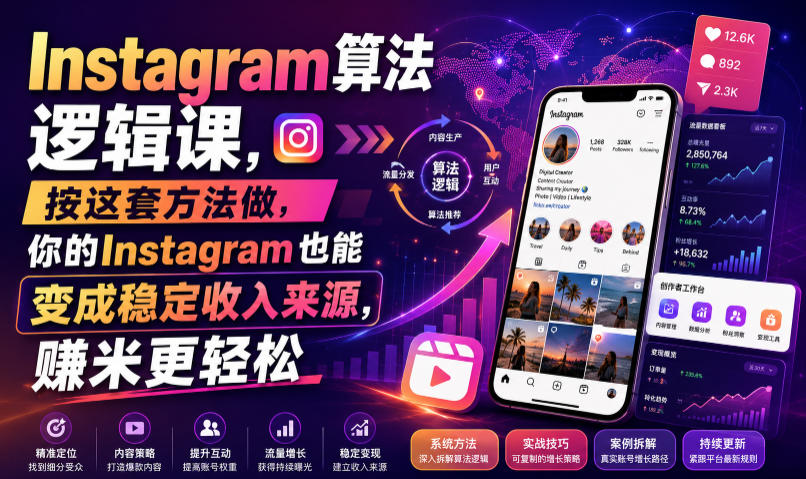 Instagram算法逻辑课，按这套方法做，你的Instagram也能变成稳定收入来源，賺米更轻松【原创双语字幕】-HEIXMI（中国站）