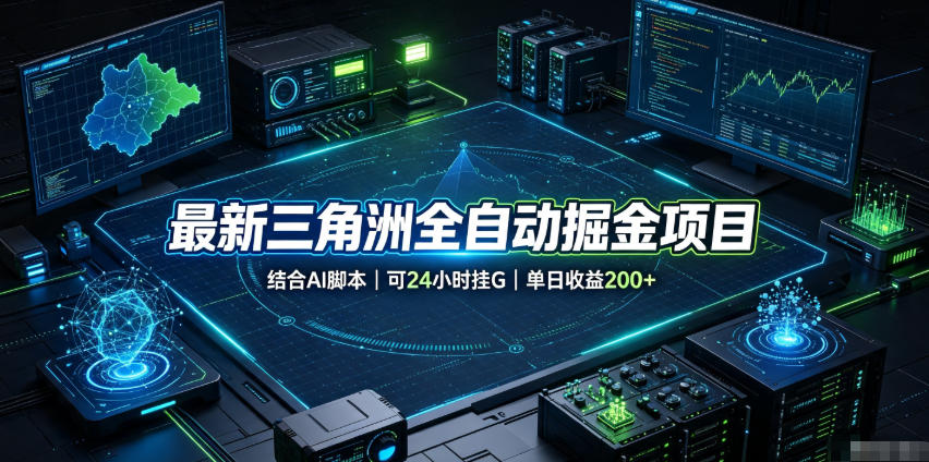 最新三角洲全自动掘金项目，结合AI脚本，可24小时挂G，单日收益200+【揭秘】-HEIXMI（中国站）
