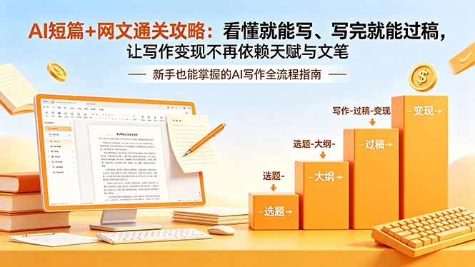 AI短篇+网文通关攻略-更新：看懂就能写、写完就能过稿，让写作变现不再依赖天赋与文笔-HEIXMI（中国站）