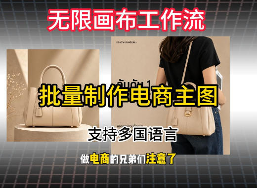 无限画布工作流搭建教程，一键电商主图批量制作，批量下载，支持多国语言-HEIXMI（中国站）