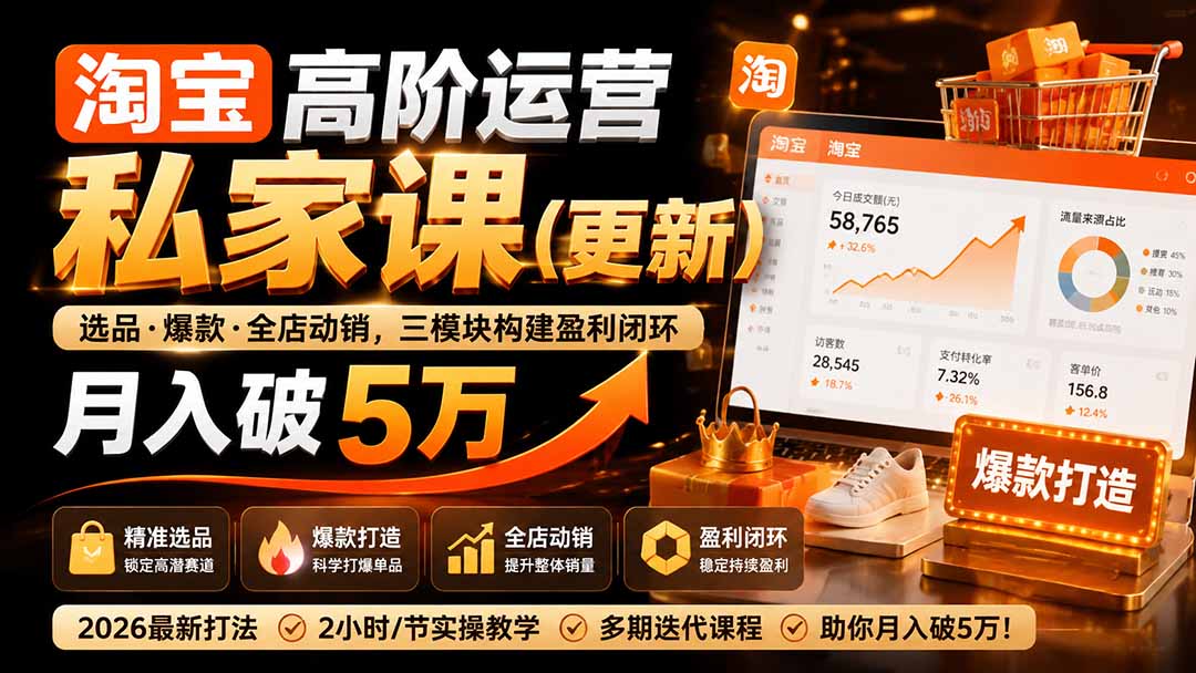 淘宝高阶运营私家课(更新26年-HEIXMI（中国站）