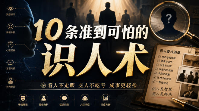 付费文章：10条准到可怕的识人术-HEIXMI（中国站）