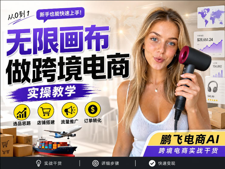 【跨境电商必备】AI无线画布制作商品宣传视频，四步搞定，无线画布工作流，操作简单好上手-HEIXMI（中国站）