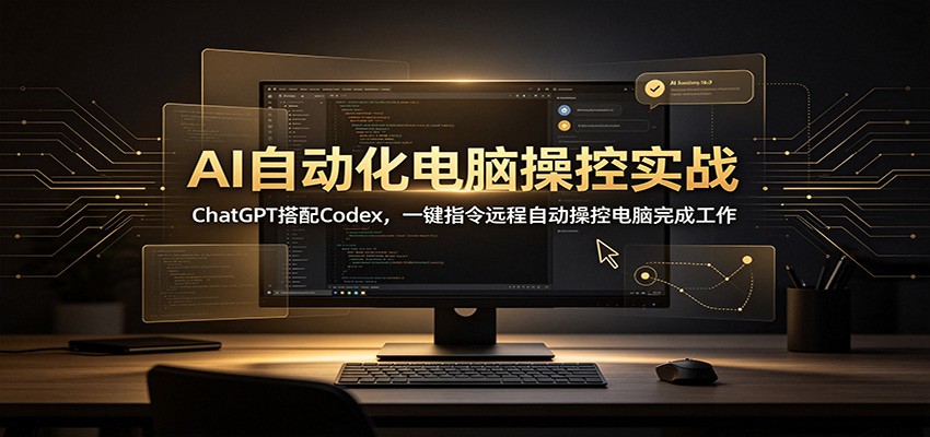 AI自动化电脑操控实战：ChatGPT搭配Codex，一键指令远程自动操控电脑完成工作-HEIXMI（中国站）