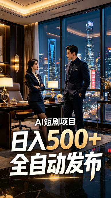 快手AI短剧自动发布，矩阵批量运营变现，轻资产副业项目，日入500+【揭秘】-HEIXMI（中国站）