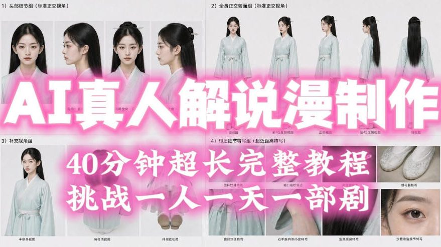 2026年AI真人解说漫剧自动批量化制作教程，40分钟超长完整，自动批量化制作，挑战一人一天一部剧！-HEIXMI（中国站）