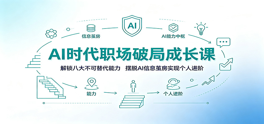 AI时代职场破局成长课：解锁八大不可替代能力，摆脱AI信息茧房实现个人进阶-HEIXMI（中国站）