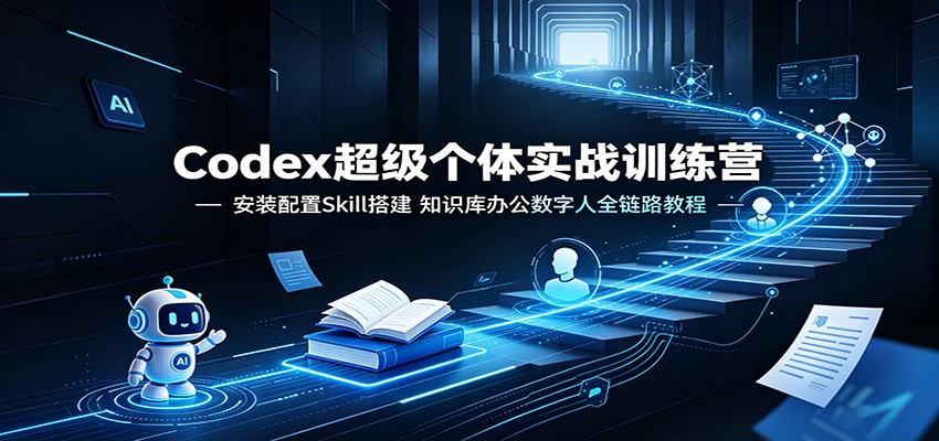 Codex超级个体实战训练营：安装配置Skill搭建，知识库办公数字人全链路教程-HEIXMI（中国站）