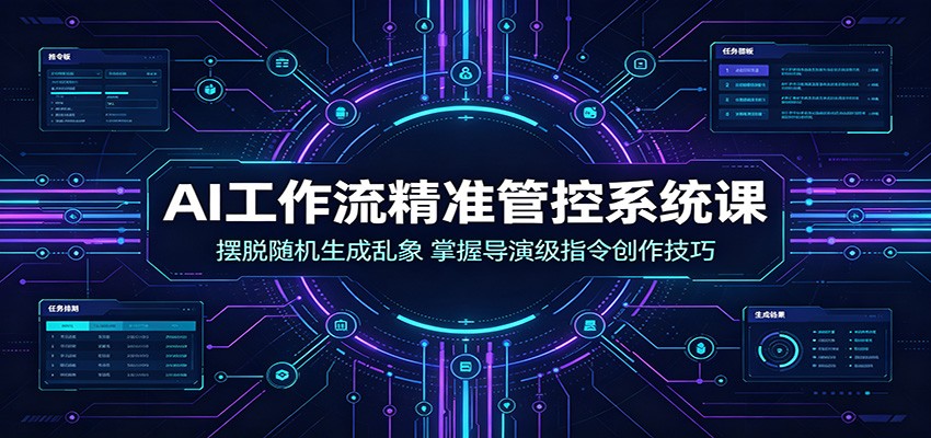 AI工作流精准管控系统课：摆脱随机生成乱象，掌握导演级指令创作技巧-HEIXMI（中国站）