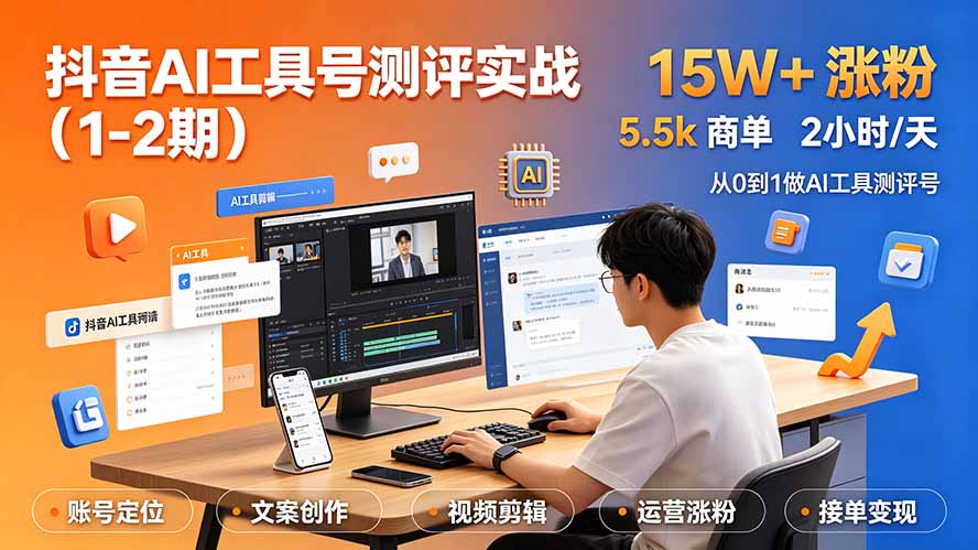 抖音AI工具号测评实战(1-2期-HEIXMI（中国站）