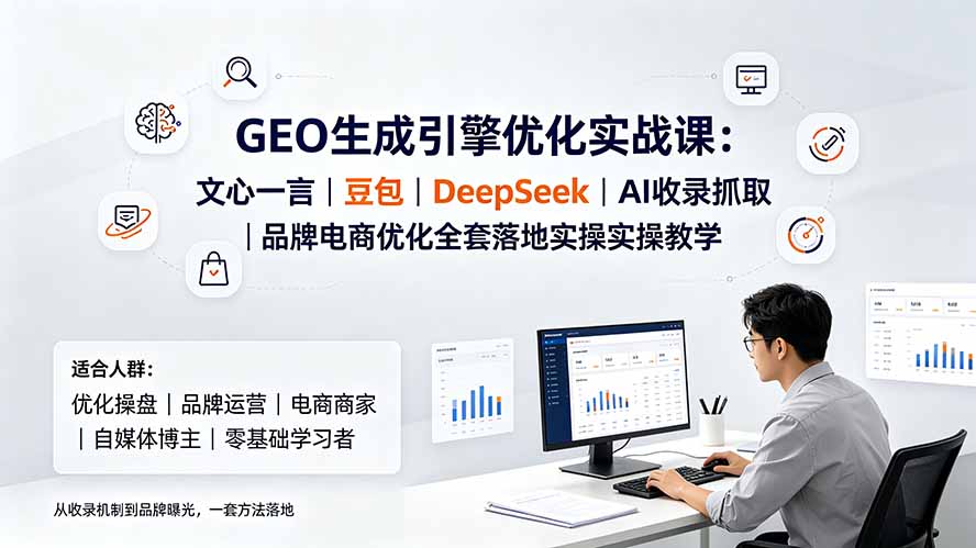 GEO生成引擎优化实战课：文心一言｜豆包｜DeepSeek｜AI收录抓取｜品牌电商优化全套落地实操教学-HEIXMI（中国站）