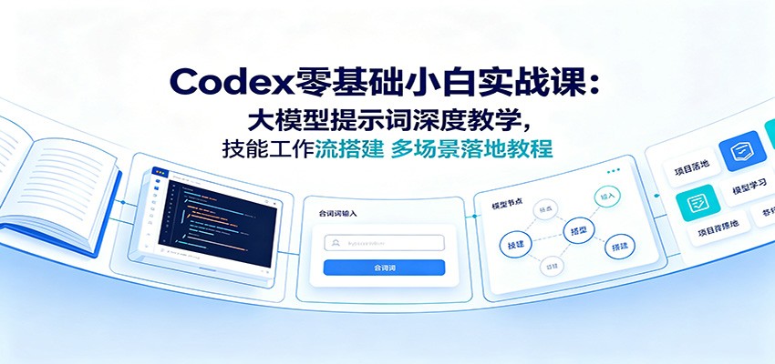 Codex零基础小白实战课：大模型提示词深度教学，技能工作流搭建多场景落地教程-HEIXMI（中国站）