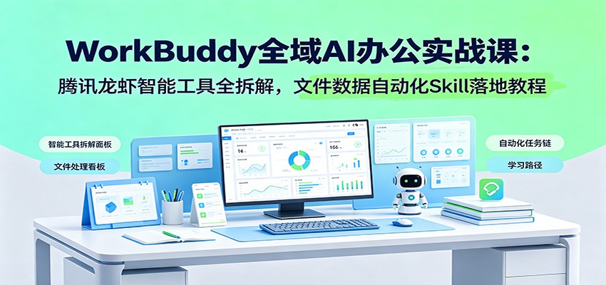WorkBuddy全域AI办公实战课：腾讯龙虾智能工具全拆解，文件数据自动化Skill落地教程-HEIXMI（中国站）