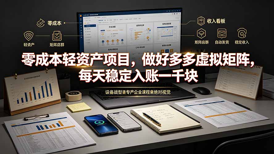 零成本轻资产项目，做好多多虚拟矩阵，每天稳定入账一千块-HEIXMI（中国站）