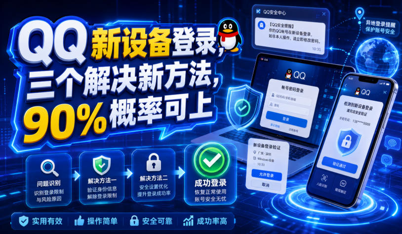 QQ新设备登录，三个解决新方法，90%概率可上-HEIXMI（中国站）