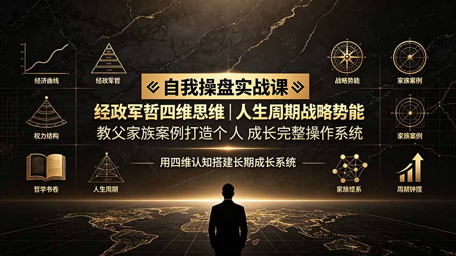 自我操盘实战课：经政军哲四维思维｜人生周期战略势能｜教父家族案例打造个人成长完整操作系统-HEIXMI（中国站）