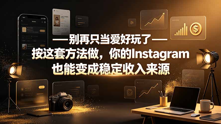 别再只当爱好玩了——按这套方法做，你的Instagram也能变成稳定收入来源-HEIXMI（中国站）
