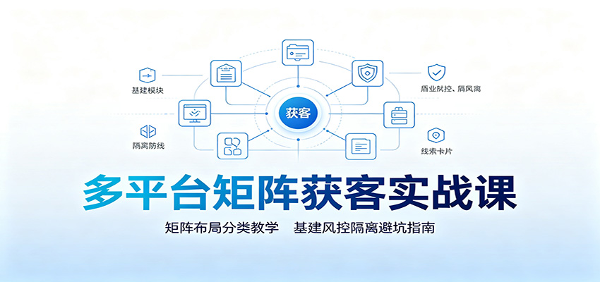 多平台矩阵获客实战课：矩阵布局分类教学，基建风控隔离避坑指南-HEIXMI（中国站）