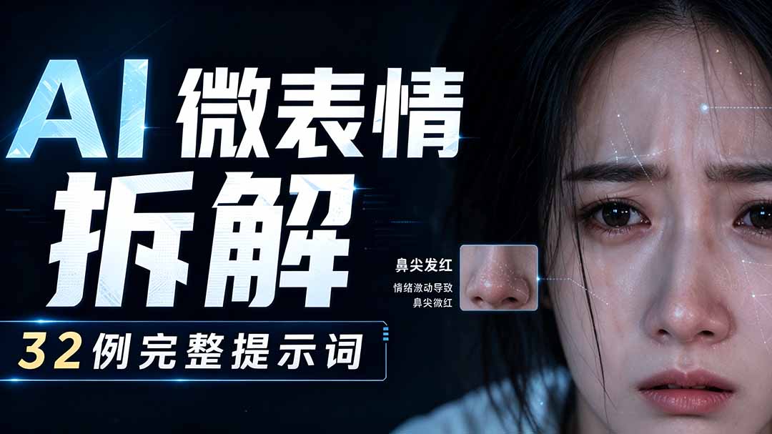 AI微表情拆解提示词合集，精准调控AI角色表情，告别塑料感、AI面瘫脸。-HEIXMI（中国站）